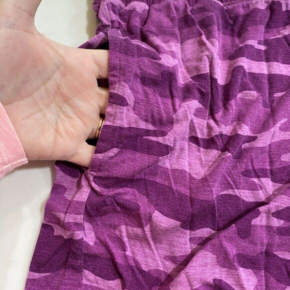 Little Sleepies Womens Pajama Set Top & Shorts Berry Camo Purple Size Small EUC - Picture 5 of 7